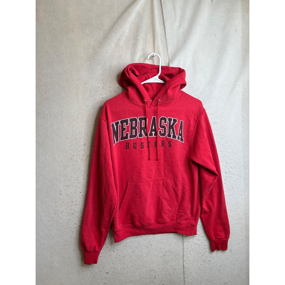Champion Nebraska Huskers Hoodie Red Collegiate Sweatshirt Small